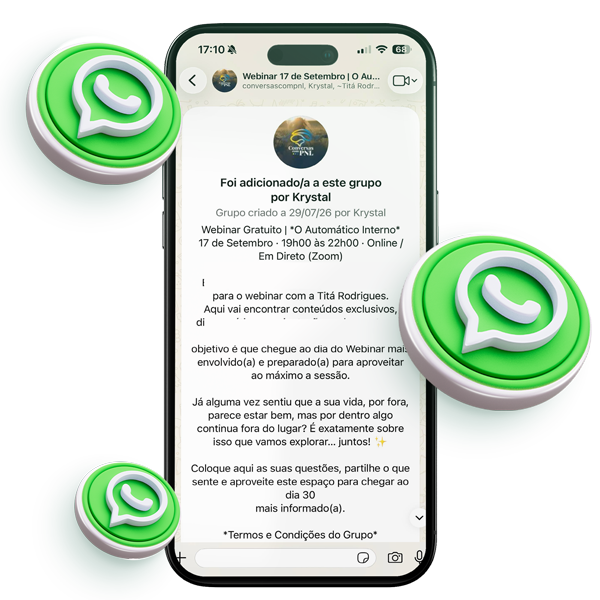 Comunidade WhatsApp do webinar